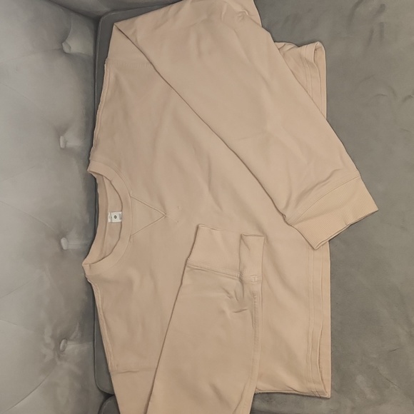 lululemon athletica Tops - Lululemon beige All Yours crop crew